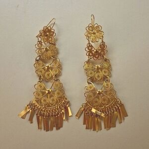 Oaxacan Filigree Earrings - Peacock Mexican